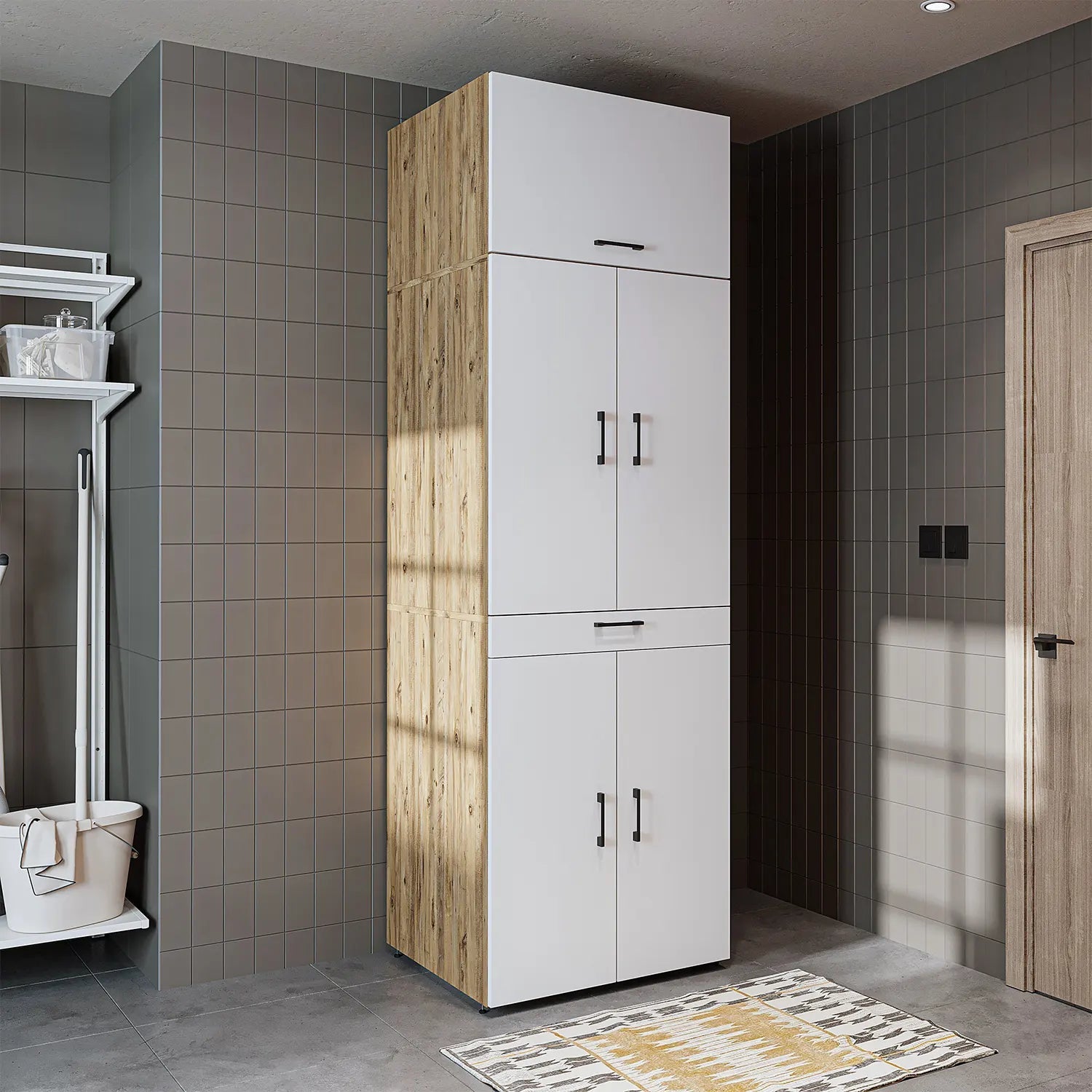 Kapaklı Çamaşır ve Kurutma Makinesi Dolabı - Dora - Roomartçamaşır ve kurutma makinesi dolabı2923