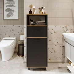Kirli Çamaşır Sepetli Çekmeceli Banyo Dolabı Çok Amaçlı Dolap - Rim
