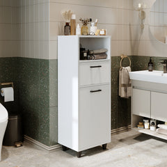 Kirli Çamaşır Sepetli Çekmeceli Banyo Dolabı Çok Amaçlı Dolap 45 cm - Rim