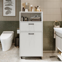 Kirli Çamaşır Sepetli Çekmeceli Banyo Dolabı Çok Amaçlı Dolap 60 cm - Rim