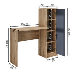 Kitaplıklı Çalışma Masası - Hera - Roomartstore.com.tr