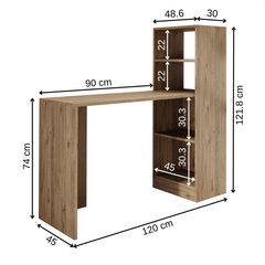 Kitaplıklı Çalışma Masası - Laura - Roomartstore.com.tr