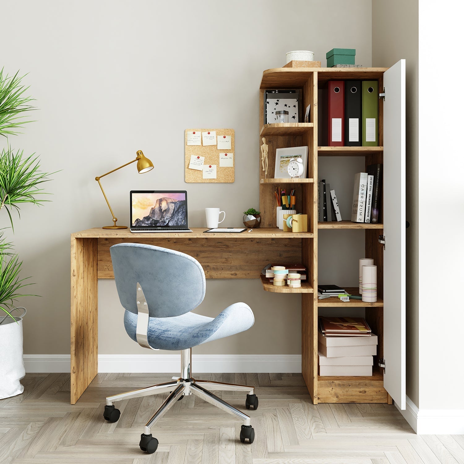 Kitaplıklı Çalışma Masası - Roma - Roomartstore.com.trçalışma masası2073