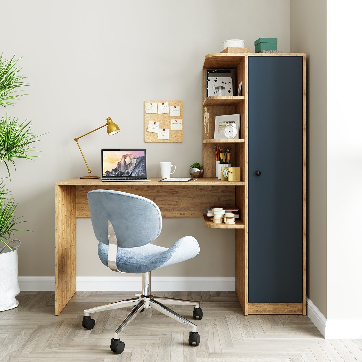 Kitaplıklı Çalışma Masası - Roma - Roomartstore.com.trçalışma masası2075