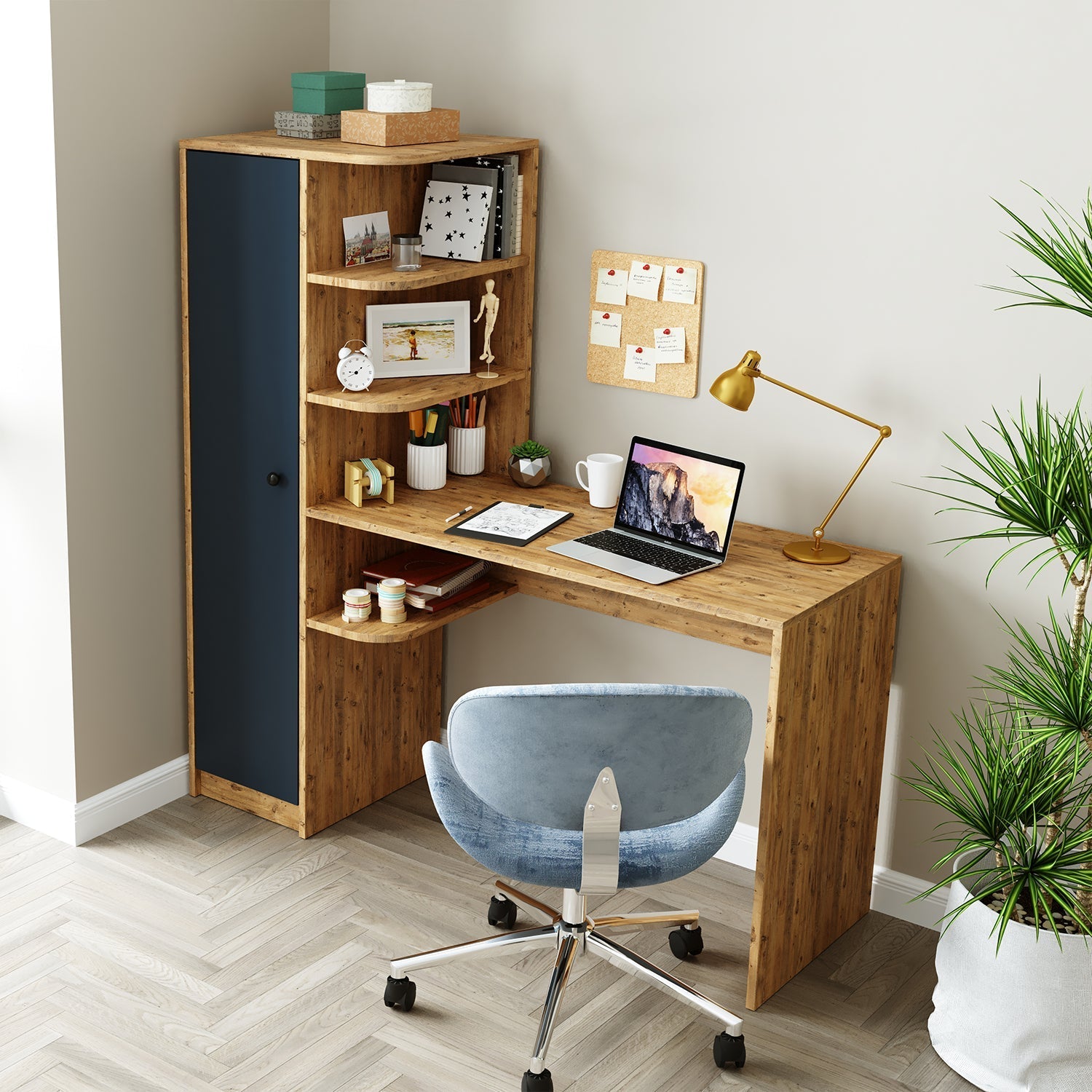 Kitaplıklı Çalışma Masası - Roma - Roomartstore.com.trçalışma masası2076