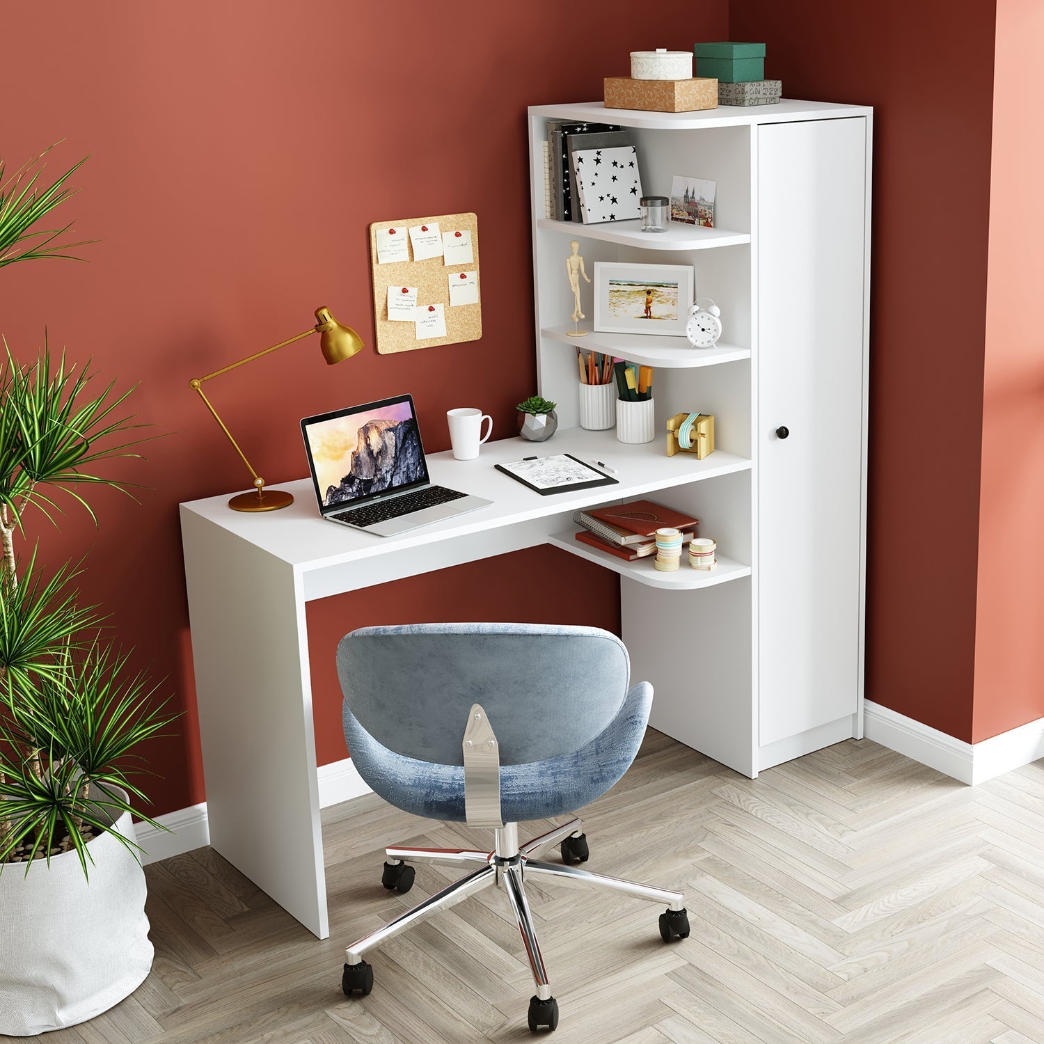 Kitaplıklı Çalışma Masası - Roma - Roomartstore.com.trçalışma masası2128