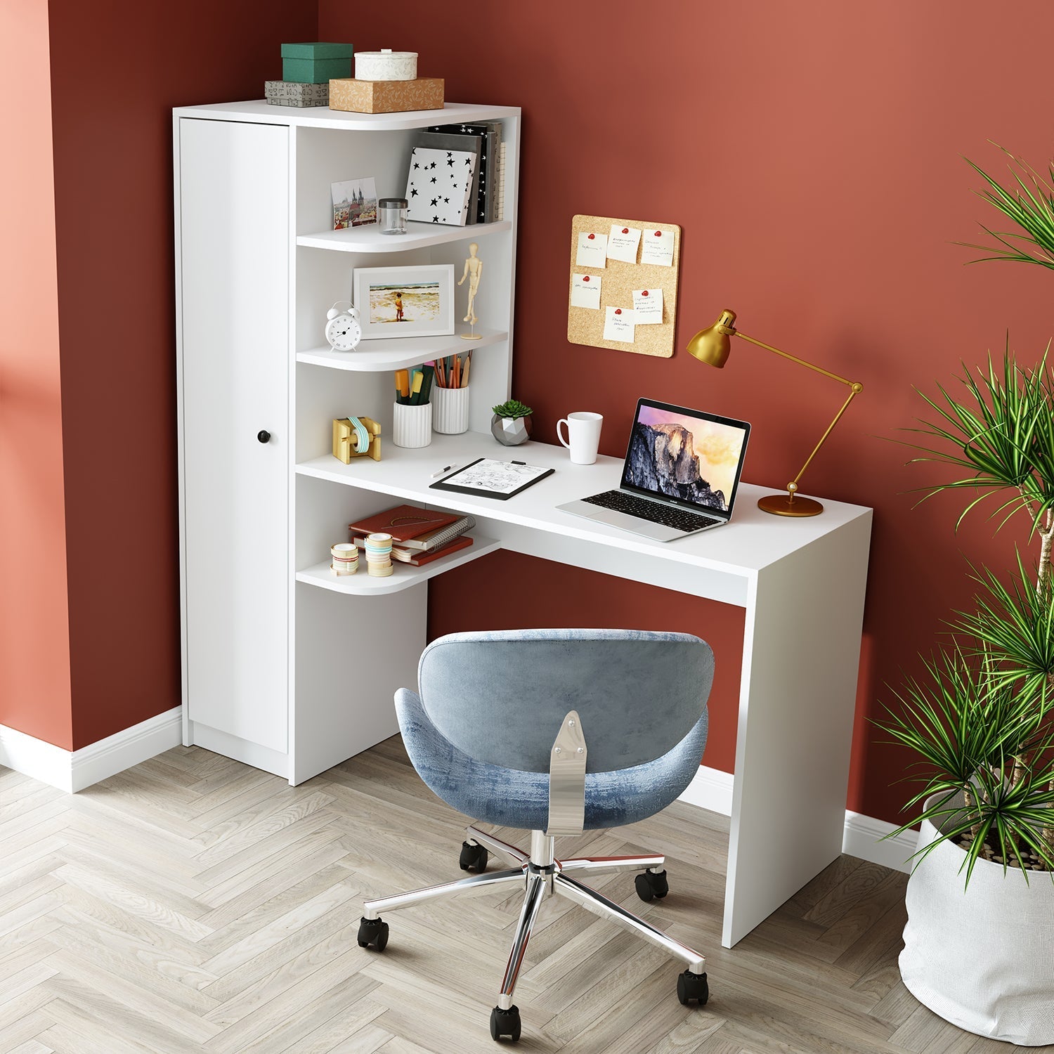 Kitaplıklı Çalışma Masası - Roma - Roomartstore.com.trçalışma masası2129