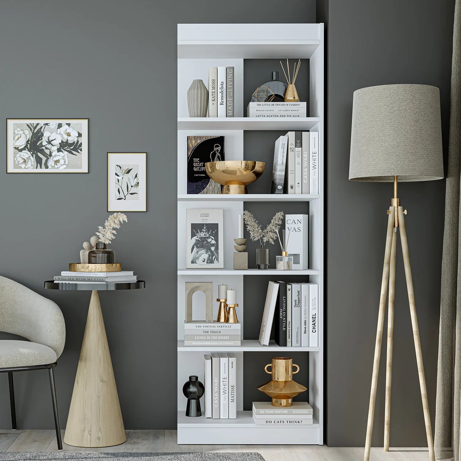 Köşe Kitaplık - Flat - Roomartkitaplık2850
