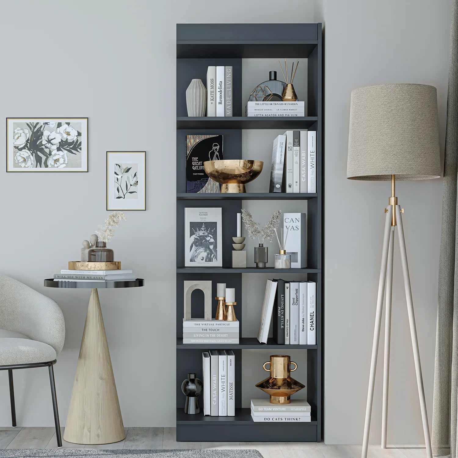 Köşe Kitaplık - Flat - Roomartkitaplık2852