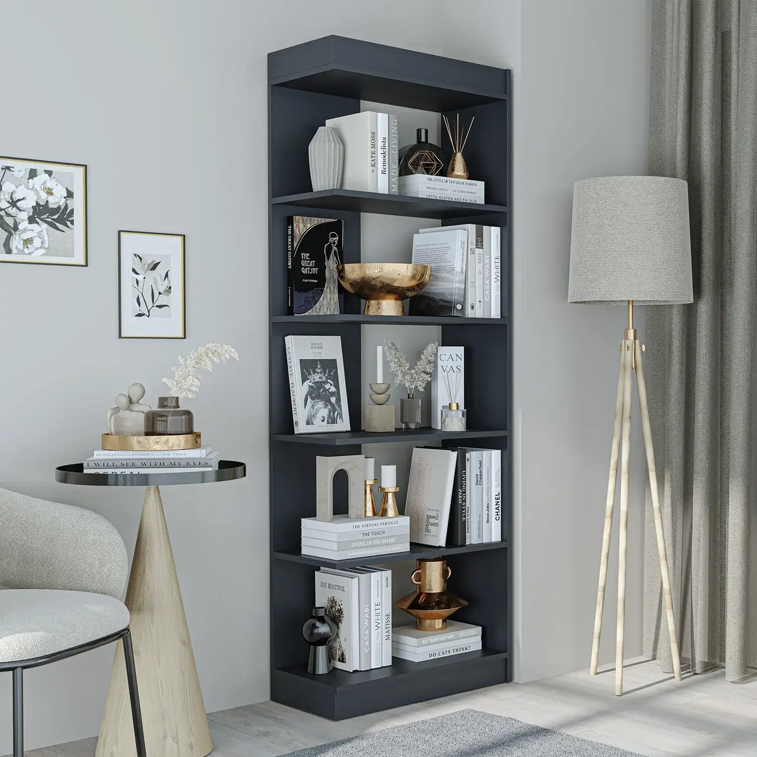 Köşe Kitaplık - Flat - Roomartkitaplık2852