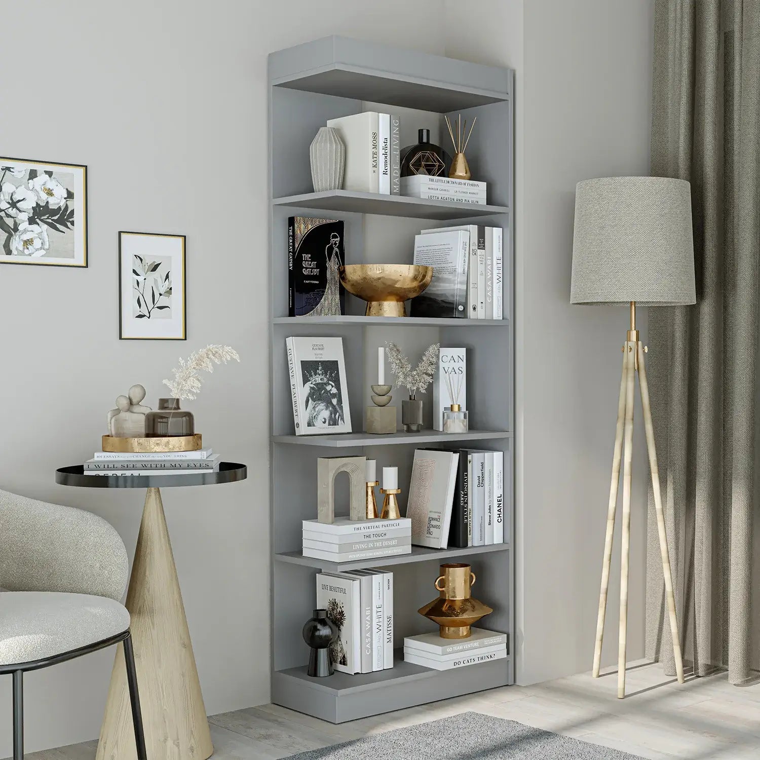 Köşe Kitaplık - Flat - Roomartkitaplık2853