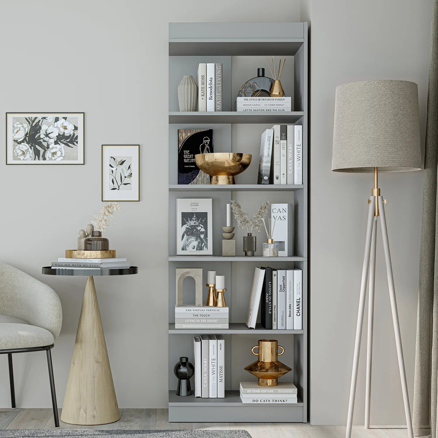 Köşe Kitaplık - Flat - Roomartkitaplık2853