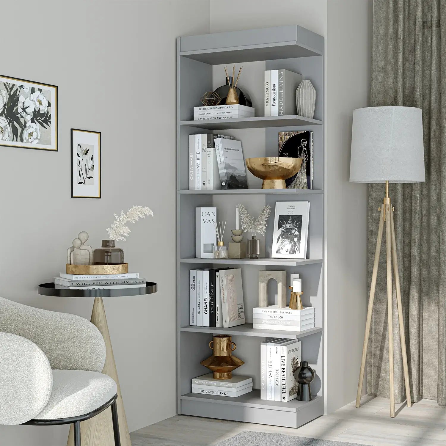 Köşe Kitaplık - Flat - Roomartkitaplık2853