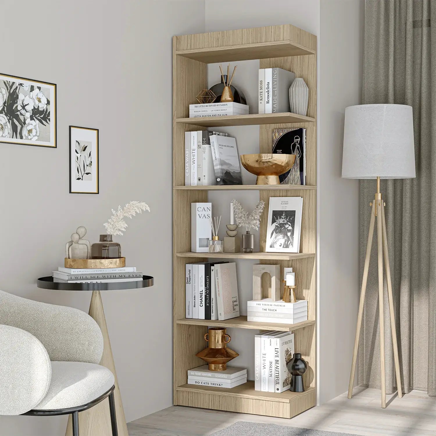 Köşe Kitaplık - Flat - Roomartkitaplık2855