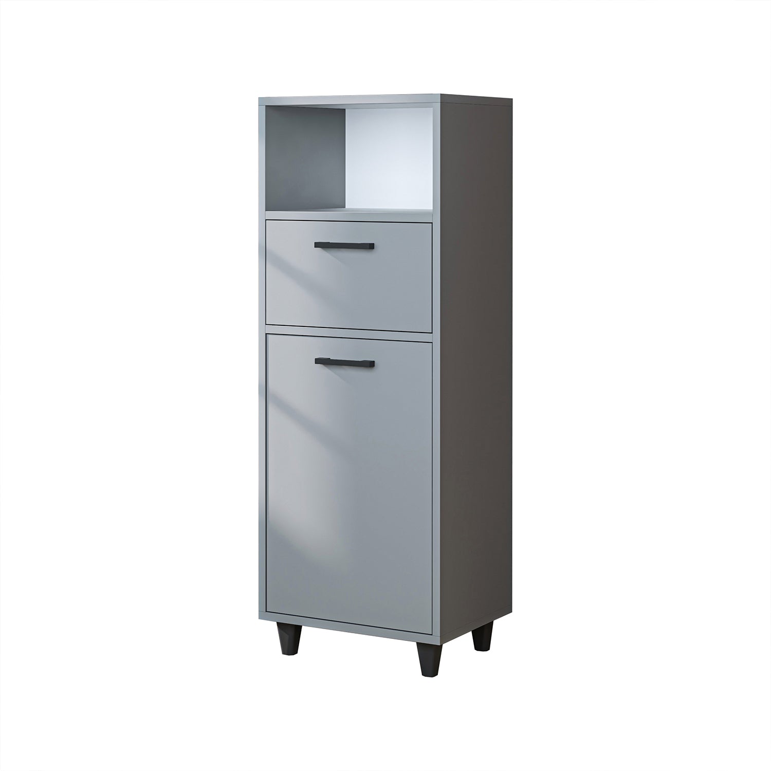 Kirli Çamaşır Sepetli Çekmeceli Banyo Dolabı Çok Amaçlı Dolap külgri 45cm - Rim