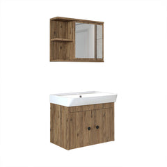 Lavabolu Banyo Dolabı 2li Set - Ada - Roomartbanyo dolabı2678