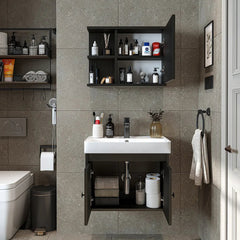 Lavabolu Banyo Dolabı 2li Set - Ada - Roomartbanyo dolabı2680
