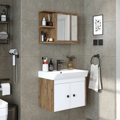 Lavabolu Banyo Dolabı 2li Set - Ada - Roomartbanyo dolabı2864