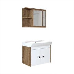 Lavabolu Banyo Dolabı 2li Set - Ada - Roomartbanyo dolabı2864