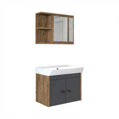 Lavabolu Banyo Dolabı 2li Set - Ada - Roomartbanyo dolabı2865