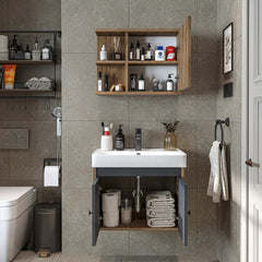 Lavabolu Banyo Dolabı 2li Set - Ada - Roomartbanyo dolabı2865