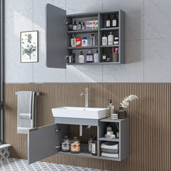 Lavabolu Banyo Dolabı 2li Set - Likya - Roomartbanyo dolabı2930