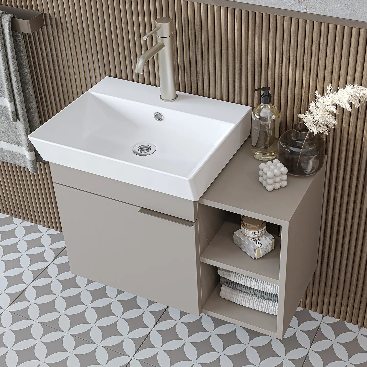 Lavabolu Banyo Dolabı 2li Set - Likya - Roomartbanyo dolabı2937