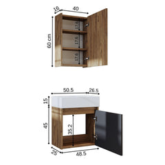 Lavabolu Banyo Dolabı 2li Set - Mini - Roomartstore.com.trbanyo dolabı1959