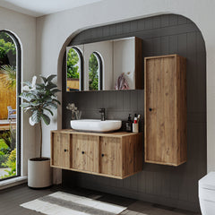 Lavabolu Banyo Dolabı 3lü Set - Gusto - Roomartstore.com.trbanyo dolabı2575