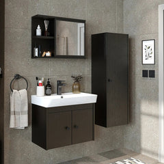 Lavabolu Banyo Dolabı 3lü Set - Ada - Roomartbanyo dolabı2868