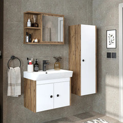 Lavabolu Banyo Dolabı 3lü Set - Ada - Roomartbanyo dolabı2870
