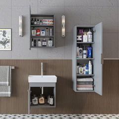 Lavabolu Banyo Dolabı 3lü Set - Likya - Roomartbanyo dolabı2931
