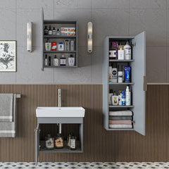 Lavabolu Banyo Dolabı 3lü Set - Likya - Roomartbanyo dolabı2932
