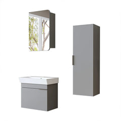 Lavabolu Banyo Dolabı 3lü Set - Likya - Roomartbanyo dolabı2932