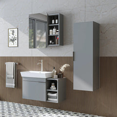 Lavabolu Banyo Dolabı 3lü Set - Likya - Roomartbanyo dolabı2934