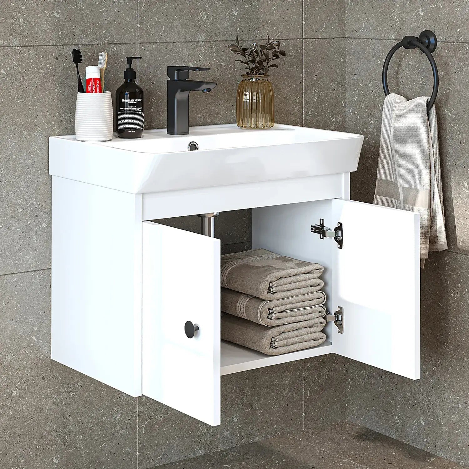 Lavabolu Banyo Dolabı - Ada - Roomartbanyo dolabı2669