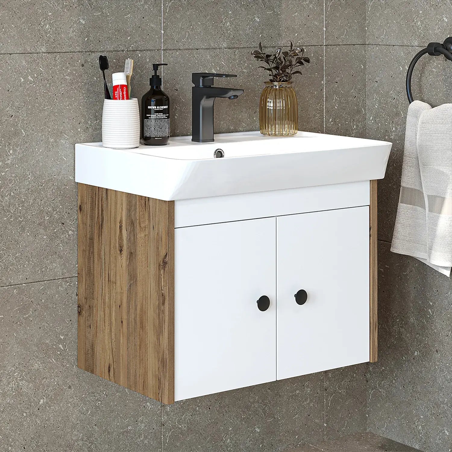 Lavabolu Banyo Dolabı - Ada - Roomartbanyo dolabı2856