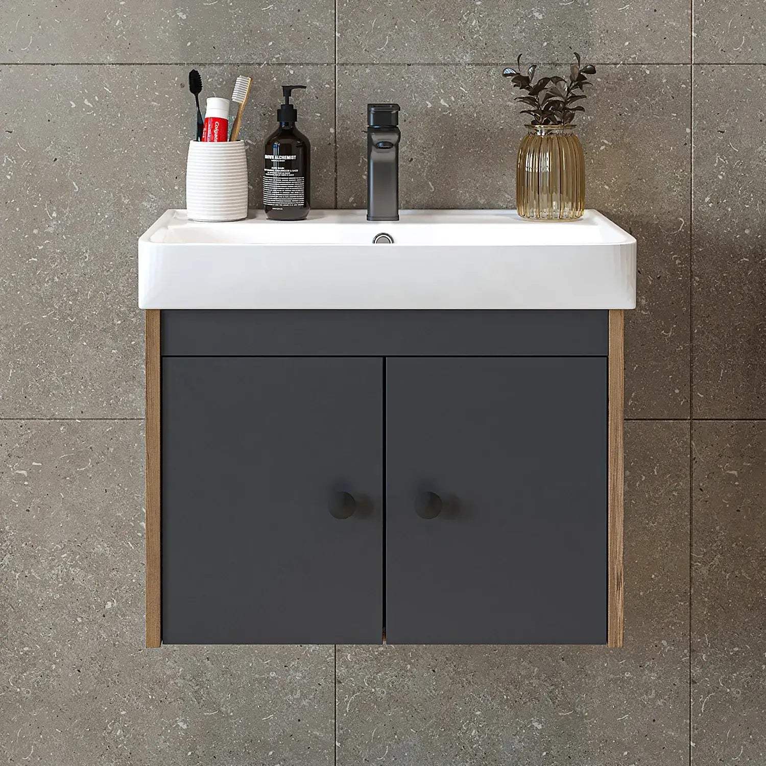 Lavabolu Banyo Dolabı - Ada - Roomartbanyo dolabı2857