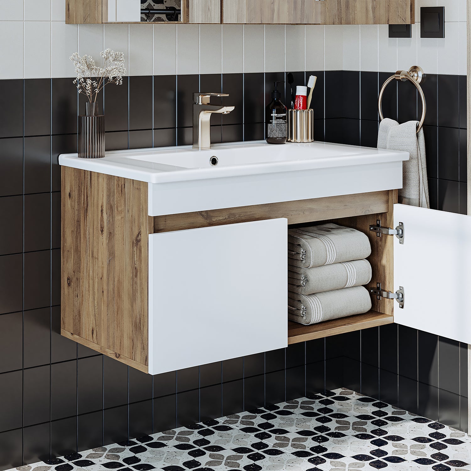 Lavabolu Banyo Dolabı - Atria - Roomartstore.com.trbanyo dolabı1901