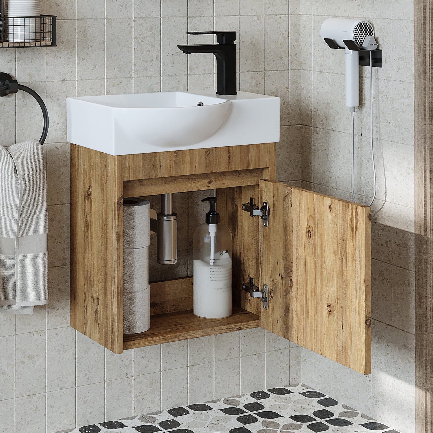 Lavabolu Banyo Dolabı - Leo - Roomartstore.com.trbanyo dolabı2346