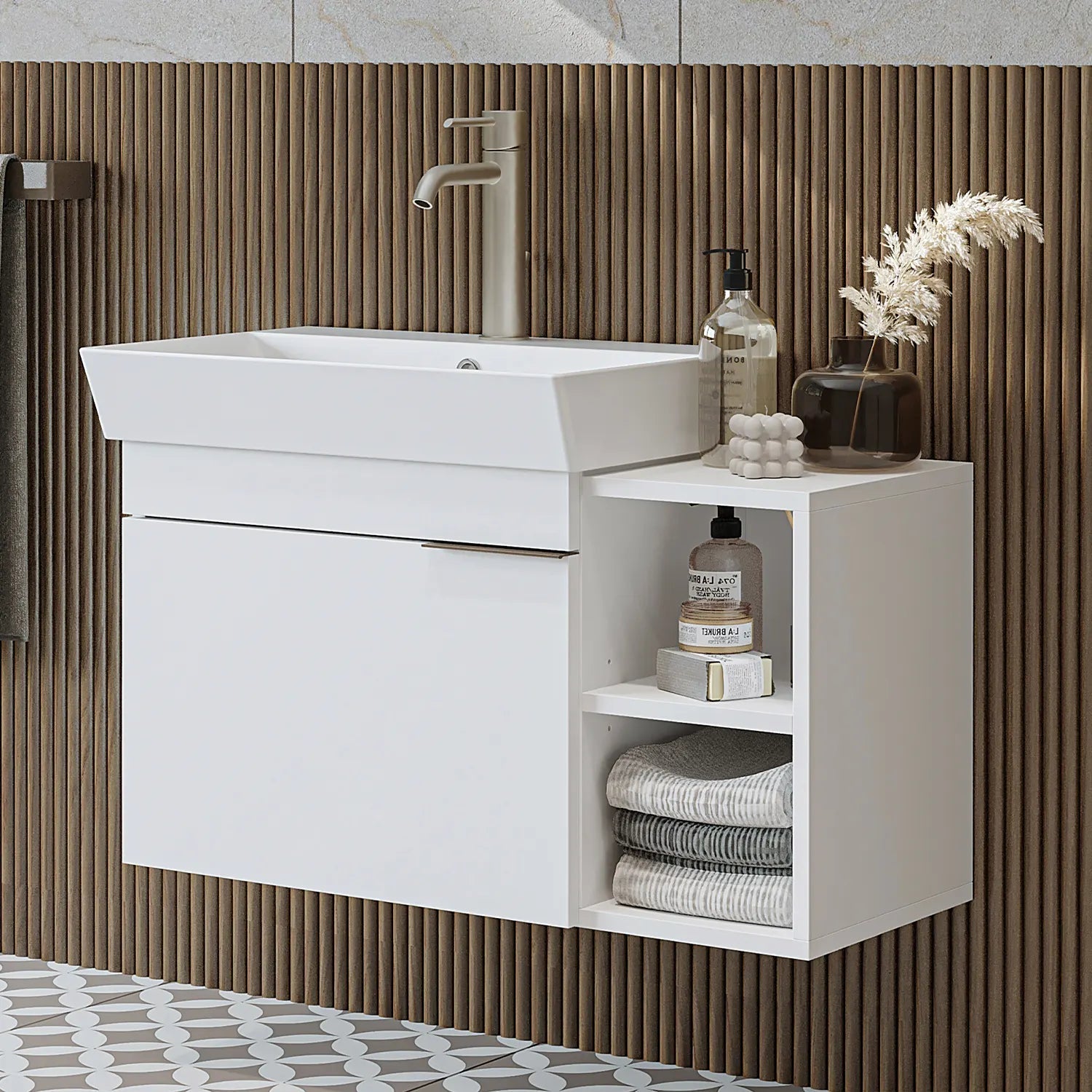 Lavabolu Banyo Dolabı - Likya - Roomartbanyo dolabı2880