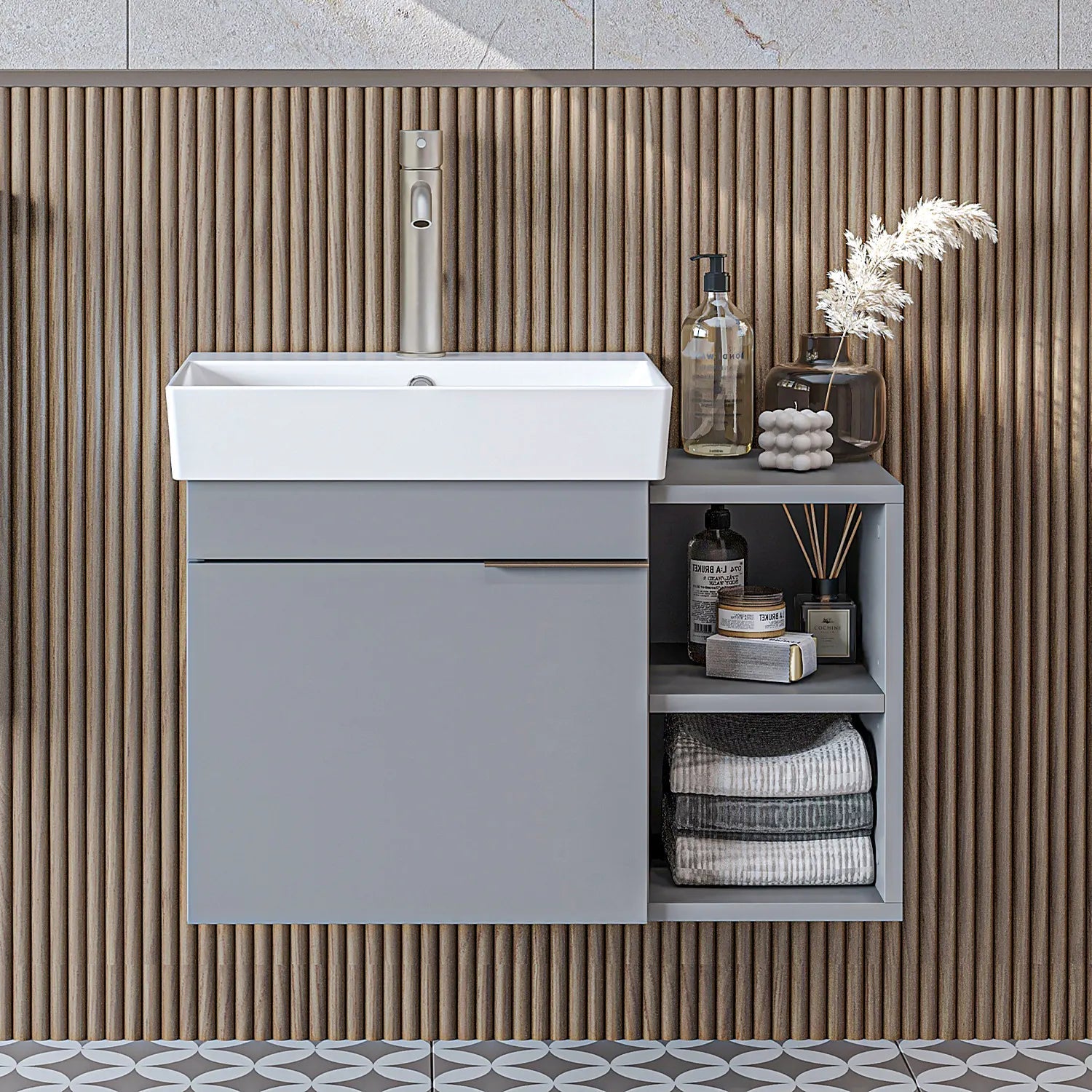 Lavabolu Banyo Dolabı - Likya - Roomartbanyo dolabı2883