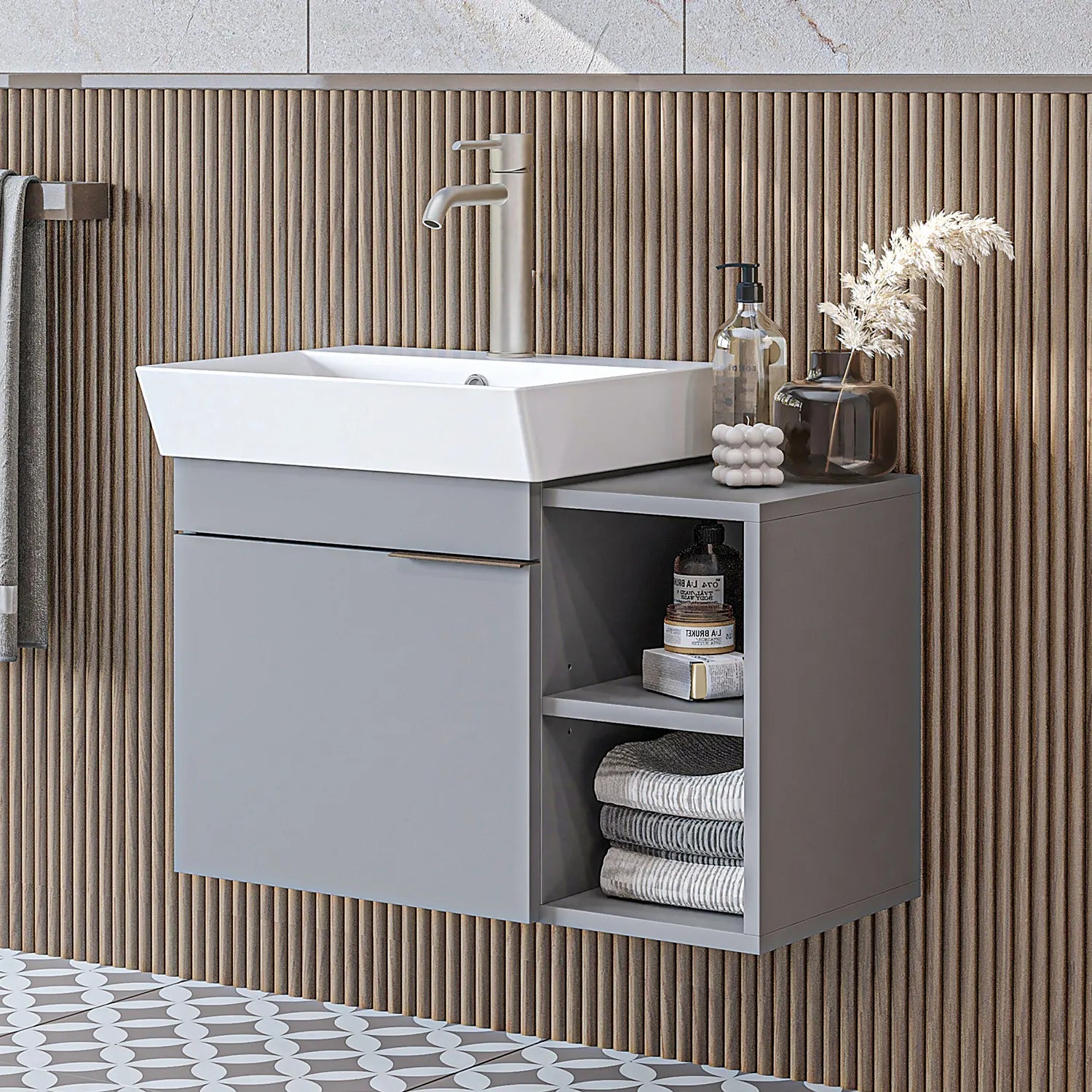 Lavabolu Banyo Dolabı - Likya - Roomartbanyo dolabı2883