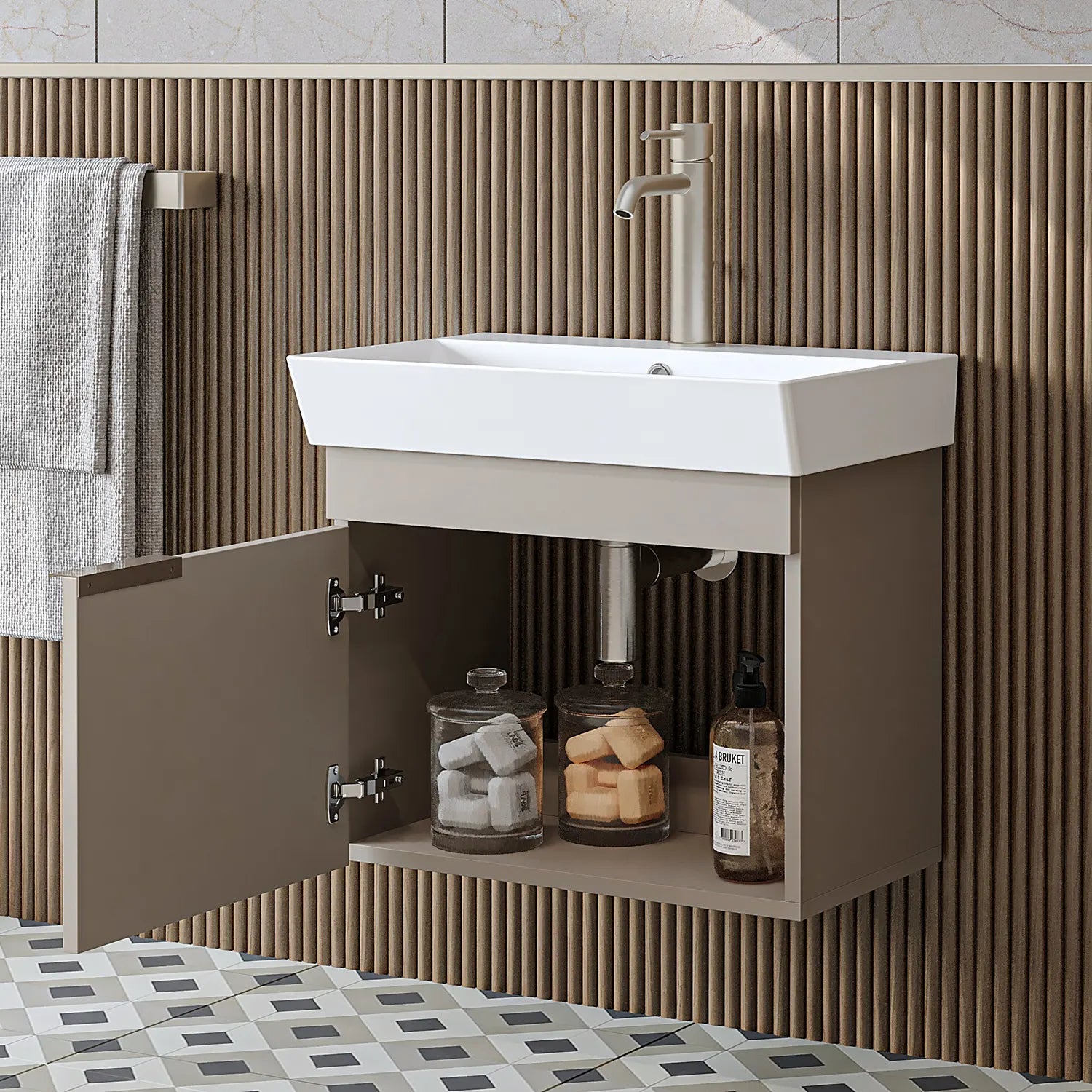 Lavabolu Banyo Dolabı - Likya - Roomartbanyo dolabı2886