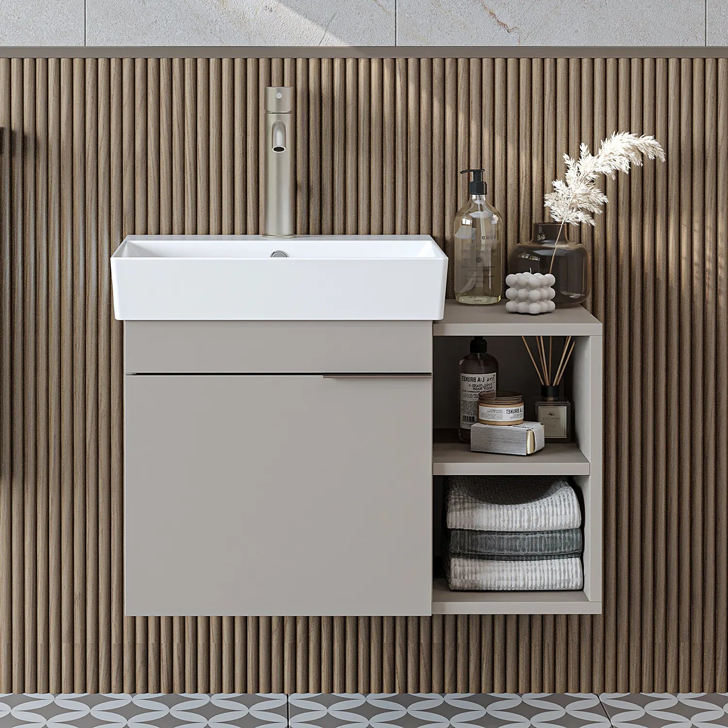 Lavabolu Banyo Dolabı - Likya - Roomartbanyo dolabı2887