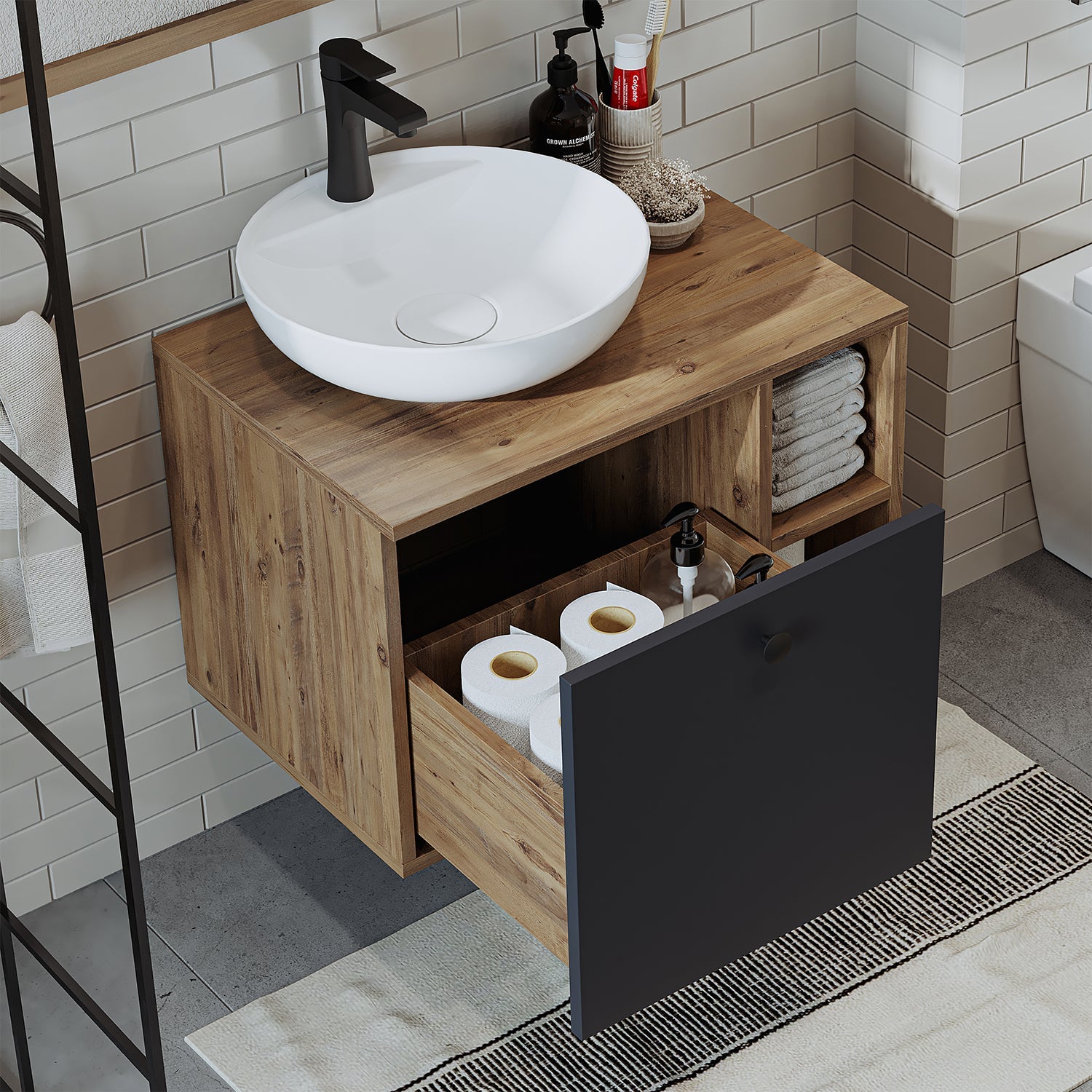 Lavabolu Banyo Dolabı - Lotus - Roomartstore.com.trbanyo dolabı2452