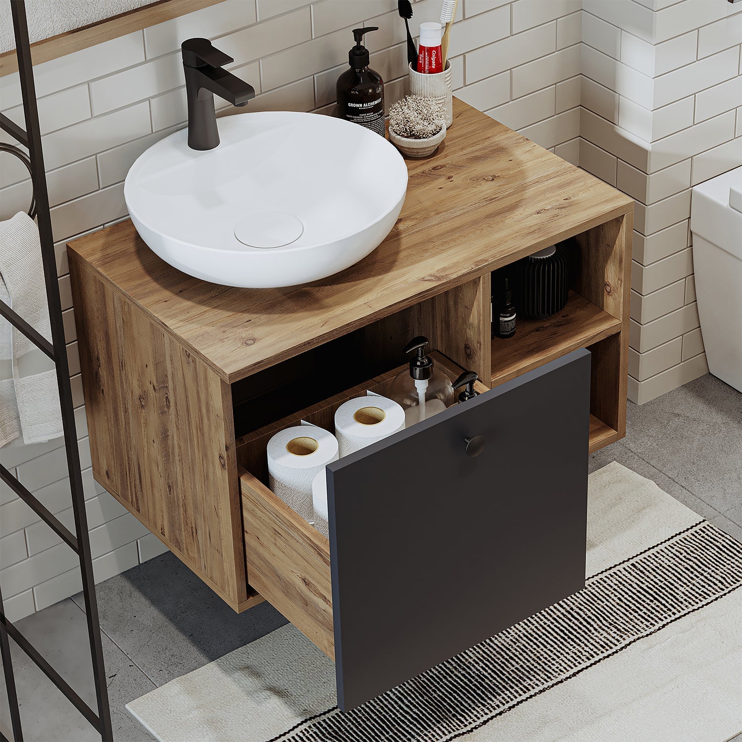 Lavabolu Banyo Dolabı - Lotus - Roomartstore.com.trbanyo dolabı2453