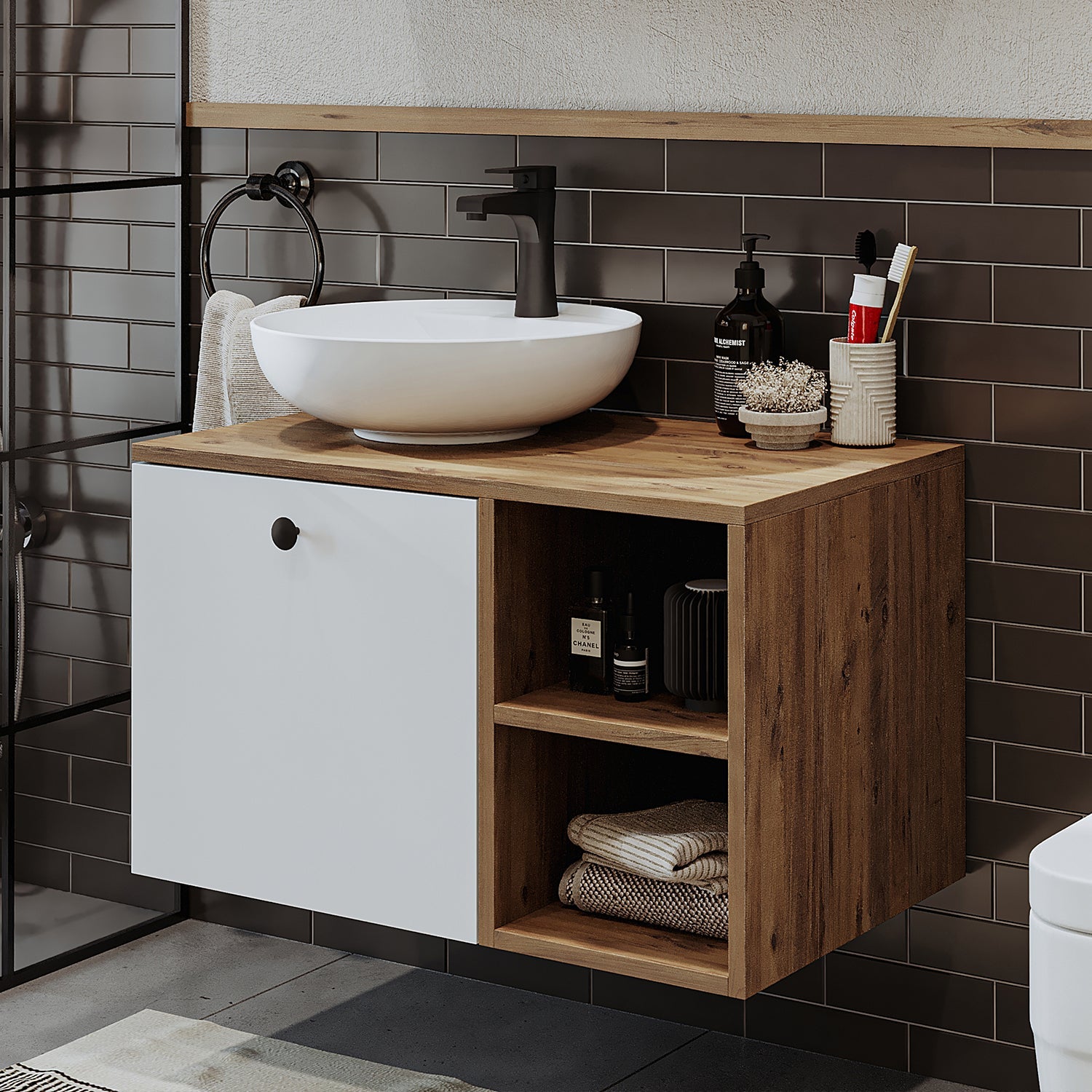 Lavabolu Banyo Dolabı - Lotus - Roomartstore.com.trbanyo dolabı2456