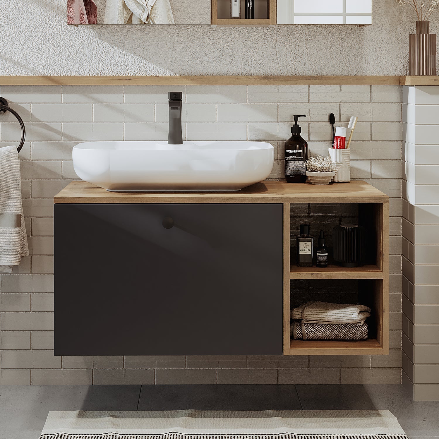 Lavabolu Banyo Dolabı - Lotus - Roomartstore.com.trbanyo dolabı2515