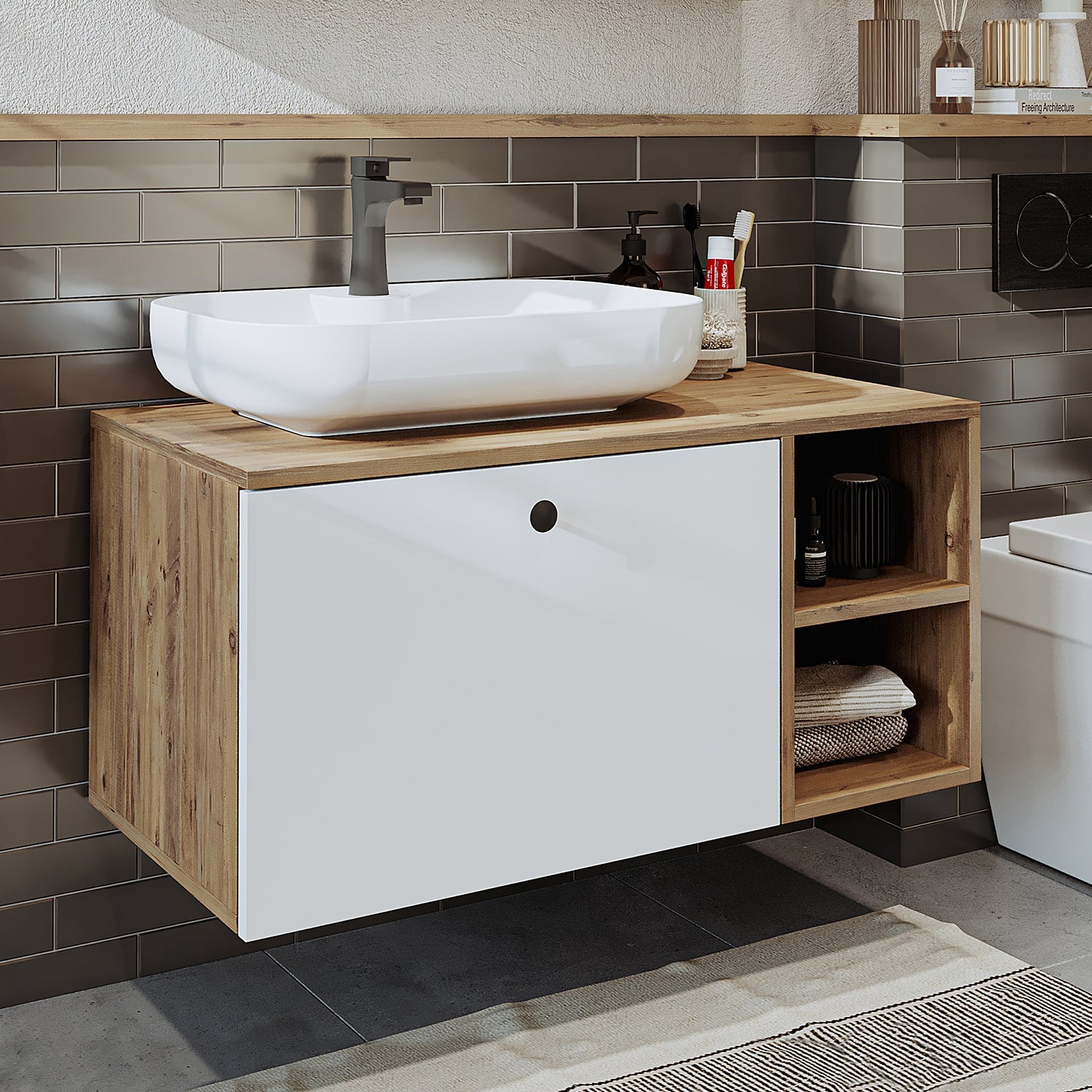 Lavabolu Banyo Dolabı - Lotus - Roomartstore.com.trbanyo dolabı2516